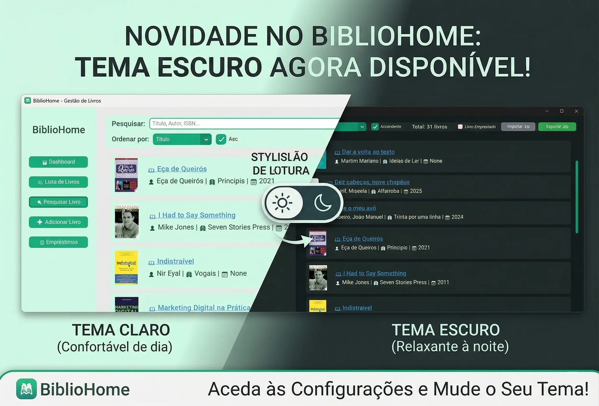BiblioHome Temas